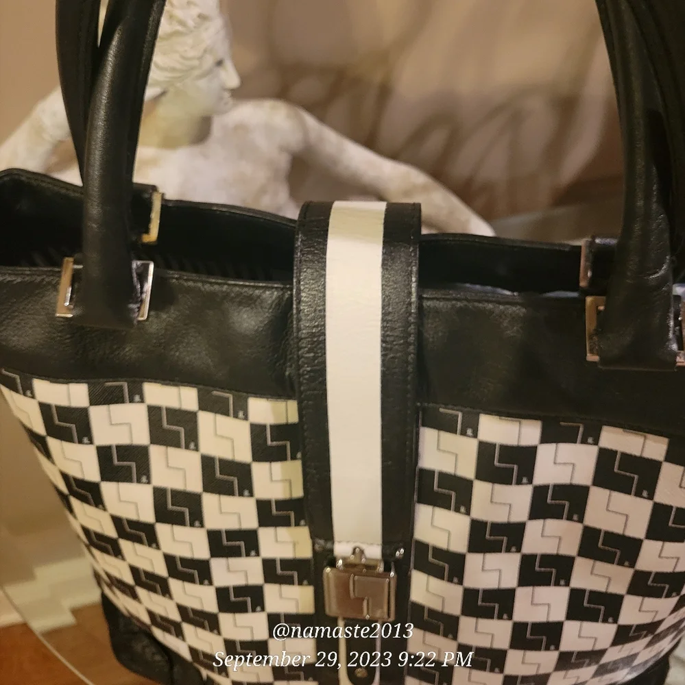 L.A.M.B. Gwen Stefani Westfield Checkerboard Tote Luxury Designer Handbag #523 - Picture 15 of 17
